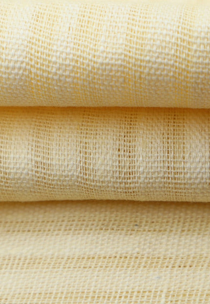 Tela de algodón Kala teñido Myrobalan Roja Jamdani con rayas del mismo color, hecha a mano, por yarda, 45 pulgadas de ancho, 165 GSM