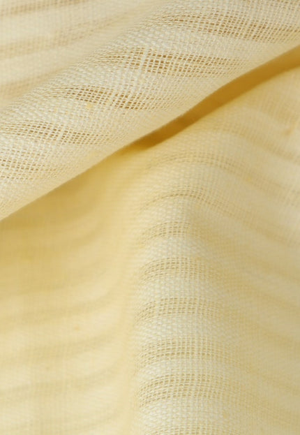 Tela de algodón Kala teñido Myrobalan Roja Jamdani con rayas del mismo color, hecha a mano, por yarda, 45 pulgadas de ancho, 165 GSM