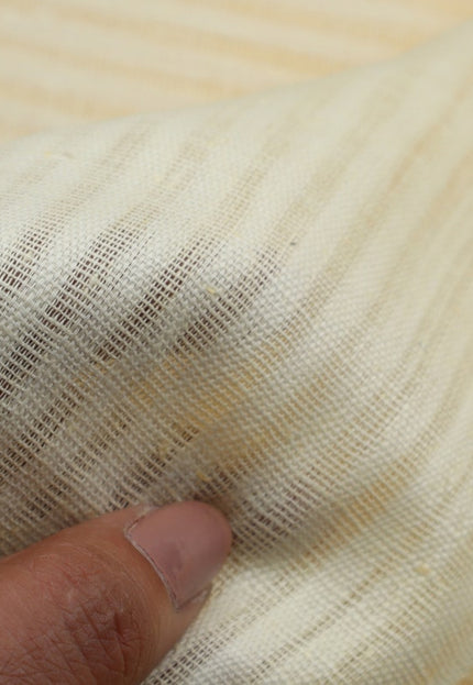 Tela de algodón Kala teñido Myrobalan Roja Jamdani con rayas del mismo color, hecha a mano, por yarda, 45 pulgadas de ancho, 165 GSM