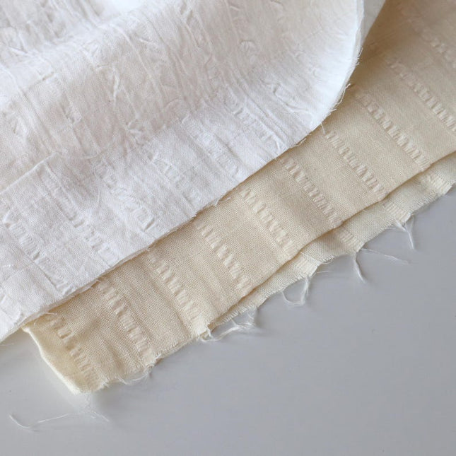 Double-cloth Japanese Seer-Sucker Organic Cotton Fabric by the yard, 58 inches wide, 122 GSM