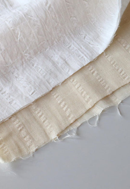 Double-cloth Japanese Seer-Sucker Organic Cotton Fabric by the yard, 58 inches wide, 122 GSM
