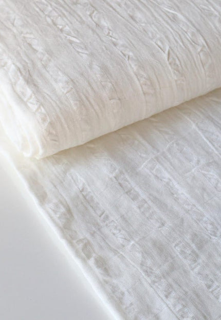 Double-cloth Japanese Seer-Sucker Organic Cotton Fabric by the yard, 58 inches wide, 122 GSM
