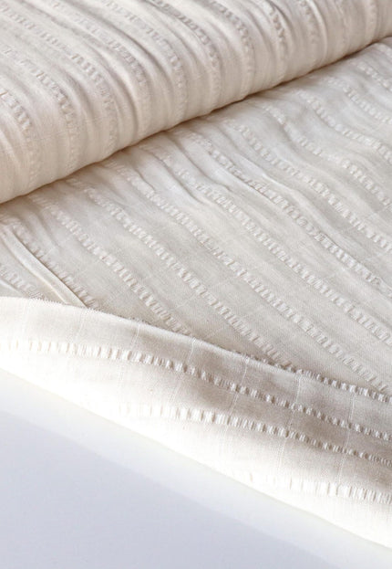 Double-cloth Japanese Seer-Sucker Organic Cotton Fabric by the yard, 58 inches wide, 122 GSM