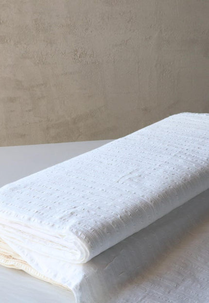 Double-cloth Japanese Seer-Sucker Organic Cotton Fabric by the yard, 58 inches wide, 122 GSM