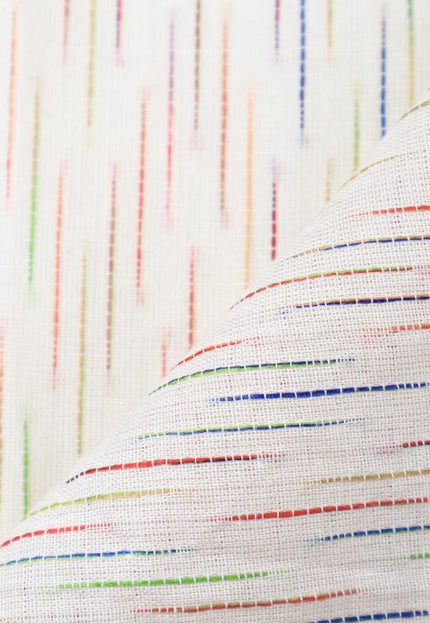 Motivos de lluvia de meteoritos multicolores sobre tela de algodón de muselina de Bengala por yarda, 45 pulgadas de ancho, 157 GSM