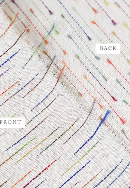 Motivos de lluvia de meteoritos multicolores sobre tela de algodón de muselina de Bengala por yarda, 45 pulgadas de ancho, 157 GSM