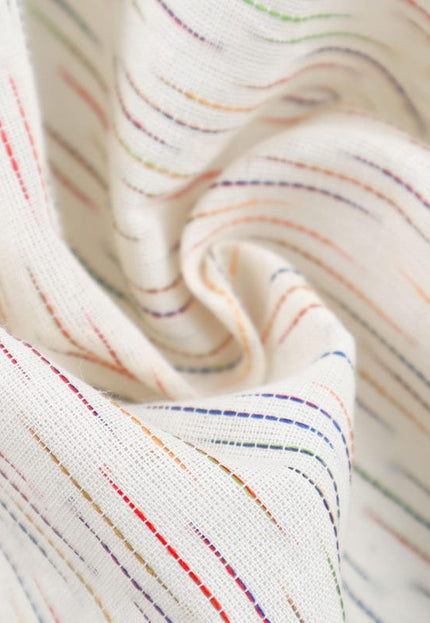 Motivos de lluvia de meteoritos multicolores sobre tela de algodón de muselina de Bengala por yarda, 45 pulgadas de ancho, 157 GSM