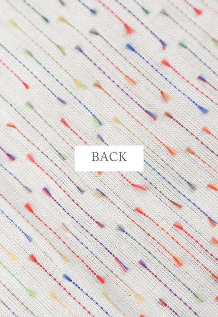 Motivos de lluvia de meteoritos multicolores sobre tela de algodón de muselina de Bengala por yarda, 45 pulgadas de ancho, 157 GSM