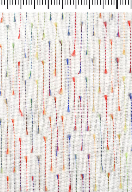 Motivos de lluvia de meteoritos multicolores sobre tela de algodón de muselina de Bengala por yarda, 45 pulgadas de ancho, 157 GSM