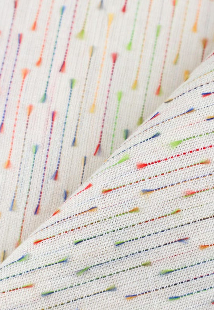 Motivos de lluvia de meteoritos multicolores sobre tela de algodón de muselina de Bengala por yarda, 45 pulgadas de ancho, 157 GSM