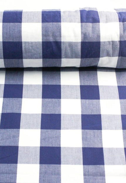 Tela de algodón Kala Gingham tejida a mano con estampado a cuadros por yarda, 45 pulgadas de ancho, 166 GSM