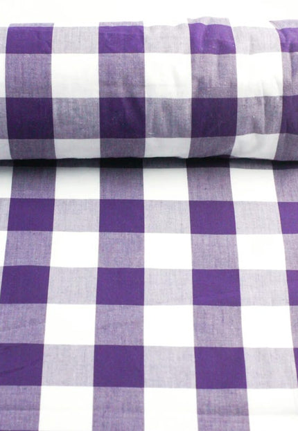 Tela de algodón Kala Gingham tejida a mano con estampado a cuadros por yarda, 45 pulgadas de ancho, 166 GSM