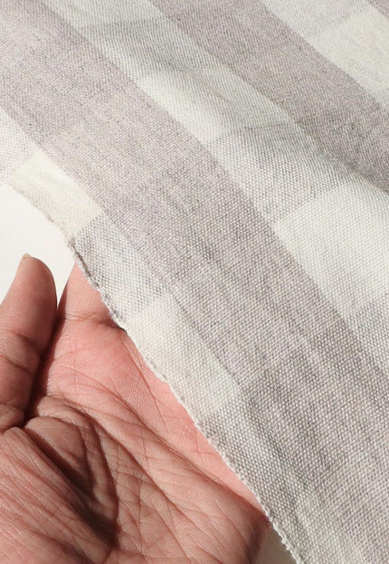 Tela de algodón Kala tejida a mano a cuadros y rayas - 45 pulgadas de ancho, 253 GSM, 40 s/2 hilos