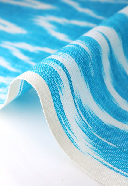 Tissu Ikat Chevron tissé à la main au mètre - 45 pouces de large, 166 g/m²