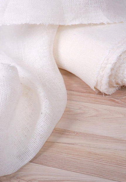 Tela de plátano tejida a mano por yarda, 112 pulgadas de ancho, 123 GSM