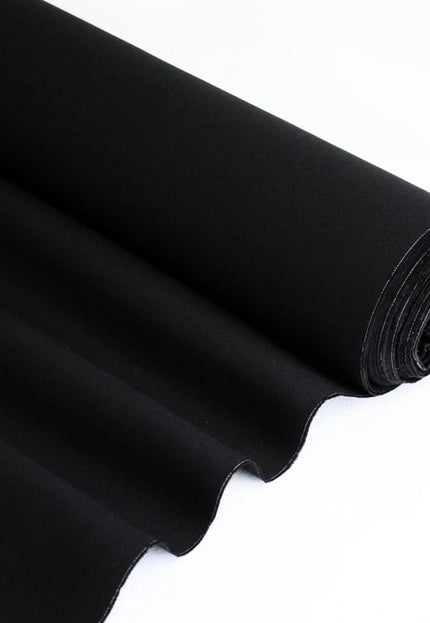 Black Poplin Organic Cotton Fabric by the yard, 58 inches wide, 150 GSM