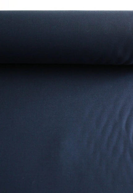 Navy Blue Poplin Cotton Fabric by the yard, 58 inches wide, 150 GSM