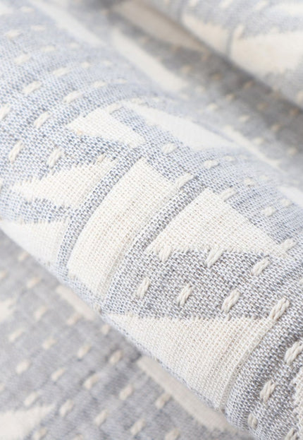 Gray quilt designs on Organic Cotton Quilted Fabric by the yard, 45 inches wide, 612 GSM