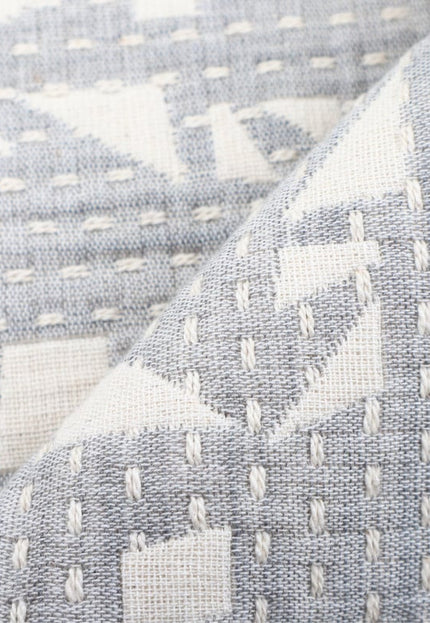 Gray quilt designs on Organic Cotton Quilted Fabric by the yard, 45 inches wide, 612 GSM