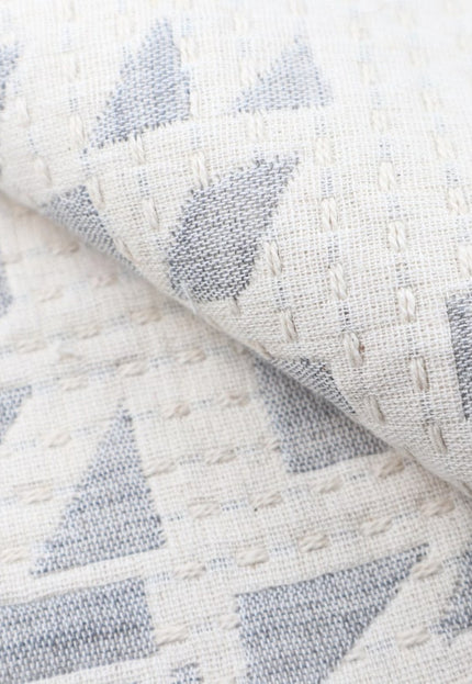 Gray quilt designs on Organic Cotton Quilted Fabric by the yard, 45 inches wide, 612 GSM