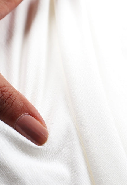 Tela de punto jersey simple de bambú orgánico teñible por yarda, 72" de ancho, 190 g/m², elástica