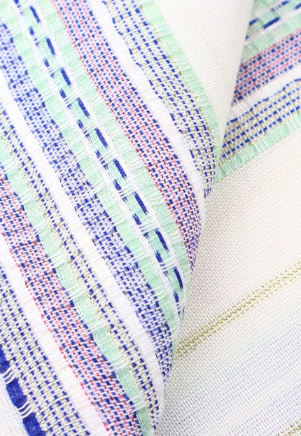 Tela de gasa de bambú puro con rayas de lúrex por yarda, 44 pulgadas de ancho, 135 GSM