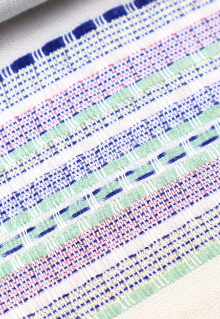 Tela de gasa de bambú puro con rayas de lúrex por yarda, 44 pulgadas de ancho, 135 GSM