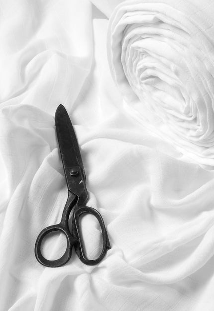 Tissu en mousseline de coton biologique à double tissage au mètre, 55 pouces de large, 143 g/m²