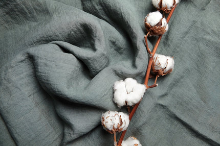 Naturally Dyed Double Cloth Muslin Organic Cotton Fabric by the yard, 58 inches wide, 130 GSM