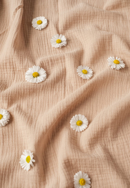 Crinkled Double Cloth Organic Cotton Crepe Fabric by the yard, 50 inches wide, 150 GSM