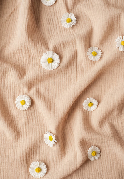 Crinkled Double Cloth Organic Cotton Crepe Fabric by the yard, 50 inches wide, 150 GSM