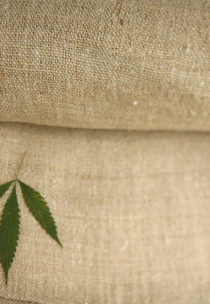 Pure Hemp 3-ply Naturally Dyed Fabric by the yard, 36 inches wide, 514 GSM