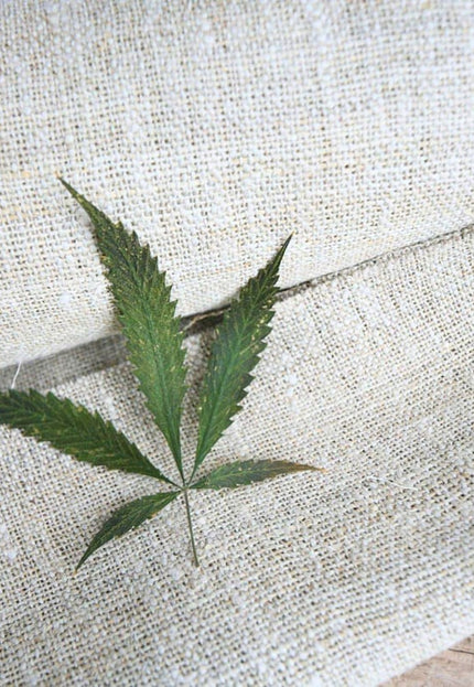 Pure Hemp 3-ply Naturally Dyed Fabric by the yard, 36 inches wide, 514 GSM