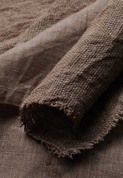 Tissu tissé à la main 3 plis de l'Himalaya à l'ortie piquante au mètre, 58 pouces de large, 237 g/m²