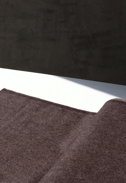 Tela de tweed de sarga de lana de yak marrón pura por yarda, 58 pulgadas de ancho, 373 GSM