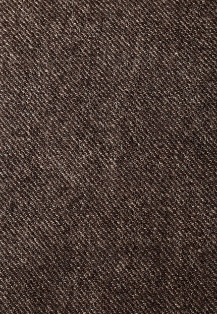 Tela de tweed de sarga de lana de yak marrón pura por yarda, 58 pulgadas de ancho, 373 GSM