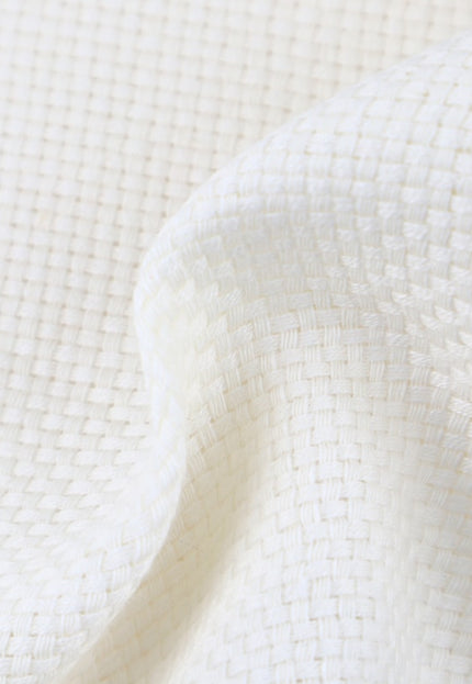 Merino wool with small checks fabric by the yard, 45 inches wide, 200 GSM