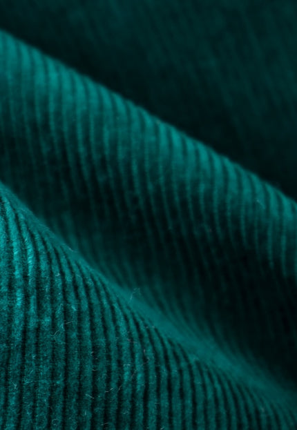 Forest Green Organic Cotton Corduroy fabric, 13 wales, 58" inches wide, 330 GSM