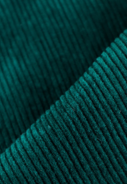 Forest Green Organic Cotton Corduroy fabric, 13 wales, 58" inches wide, 330 GSM