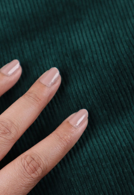 Forest Green Organic Cotton Corduroy fabric, 13 wales, 58" inches wide, 330 GSM