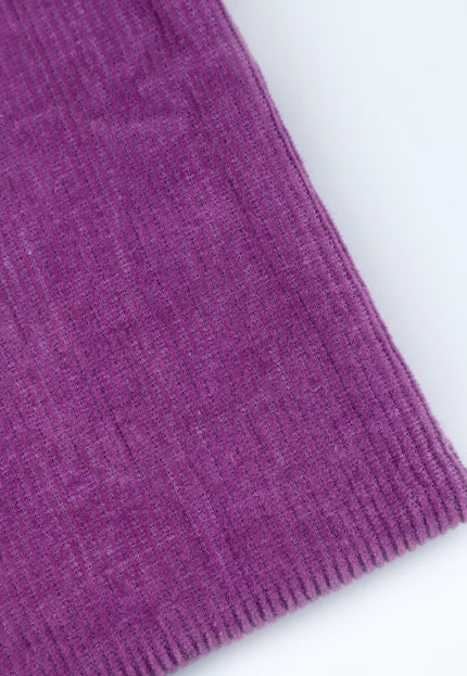 Tela de pana de algodón orgánico morado, 14 galones, 58" de ancho, 333 g/m²