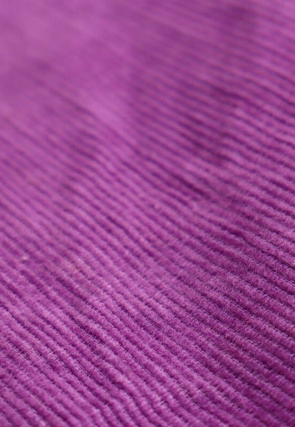 Tela de pana de algodón orgánico morado, 14 galones, 58" de ancho, 333 g/m²