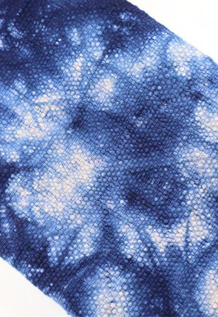Tela de algodón orgánico Shibori índigo por yarda, 58 pulgadas de ancho, 373 GSM