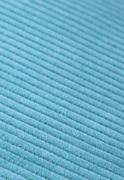Teal Corduroy Fabric, 8 wales, 58" inches wide, 333 GSM, Organic Cotton Corduroy