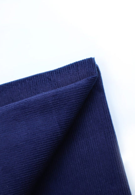 Navy Blue Corduroy Fabric, 13 wales, 58" inches wide, 333 GSM