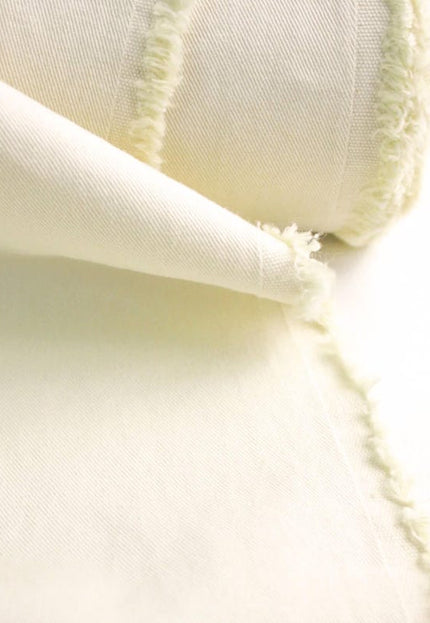 Tela vaquera de algodón orgánico blanca lavada a piedra por yarda, 58 pulgadas de ancho, 271 g/m²