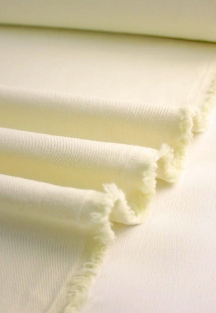 Tela vaquera de algodón orgánico blanca lavada a piedra por yarda, 58 pulgadas de ancho, 271 g/m²