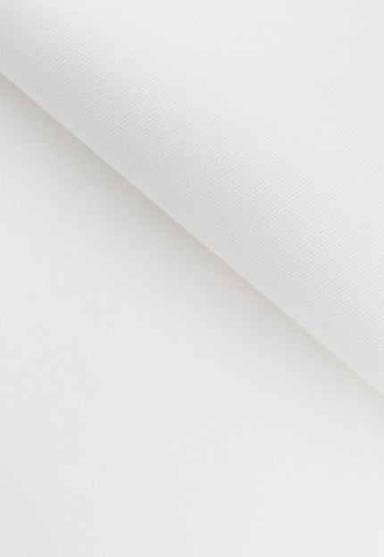 Algodón orgánico cepillado blanco puro para trajes, por yarda, 58 pulgadas, 238 GSM