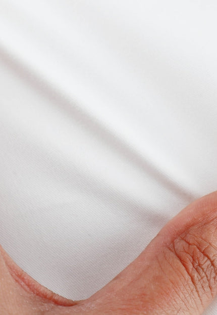 Algodón orgánico cepillado blanco puro para trajes, por yarda, 58 pulgadas, 238 GSM