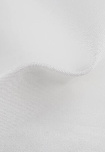 Algodón orgánico cepillado blanco puro para trajes, por yarda, 58 pulgadas, 238 GSM